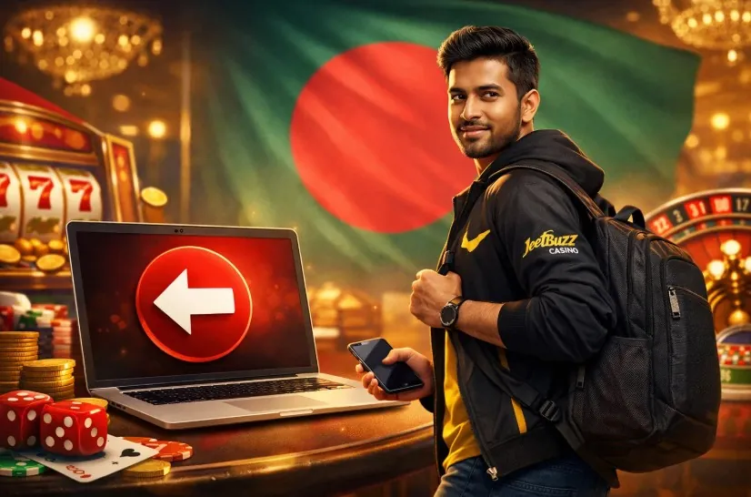 JeetBuzz account menu showing the Log Out option (Bangladesh)